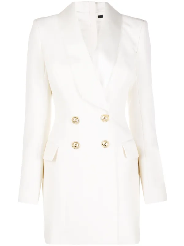 balmain white blazer dress