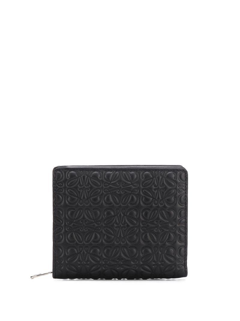 Loewe Repeat Compact Zip Wallet In Black