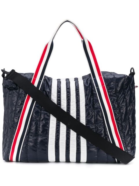 Thom Browne 4-Bar quilted ripstop gym bag
