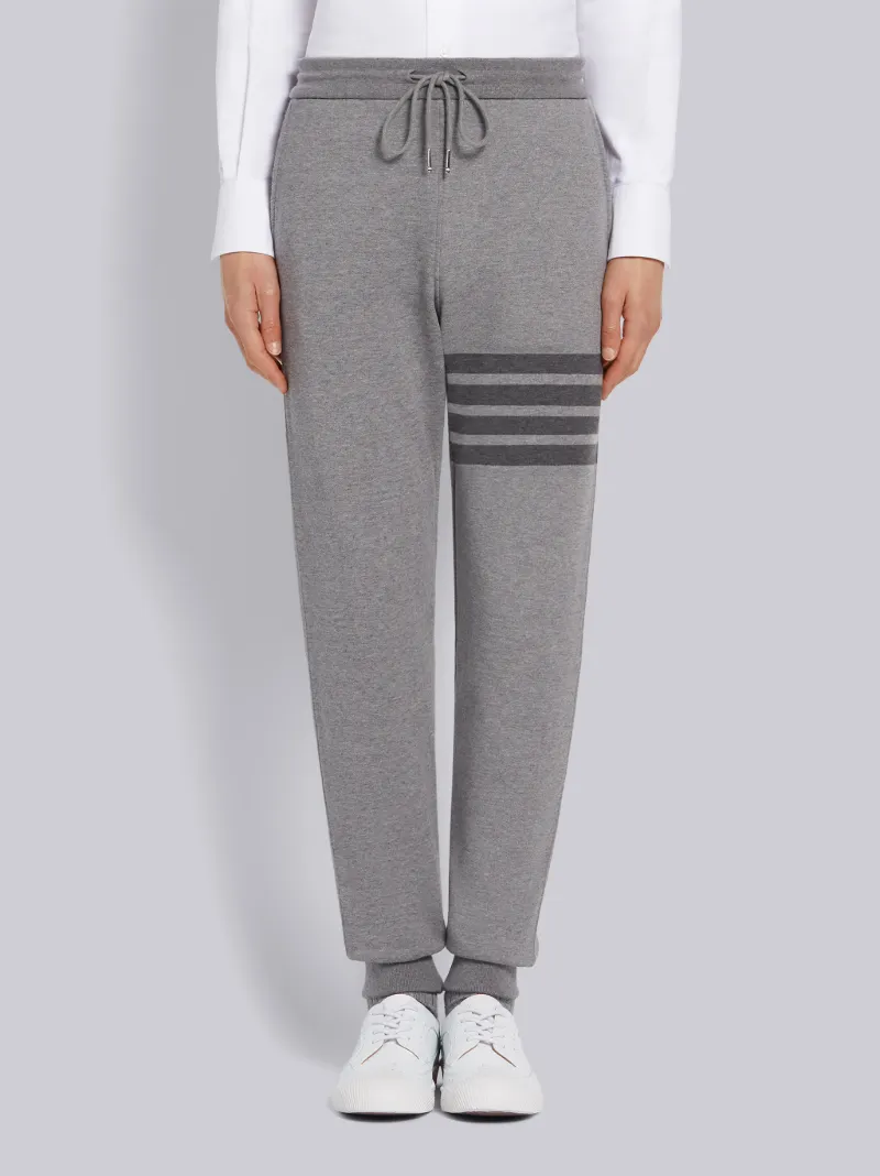 Medium Grey Cotton Loopback Tonal 4-Bar 