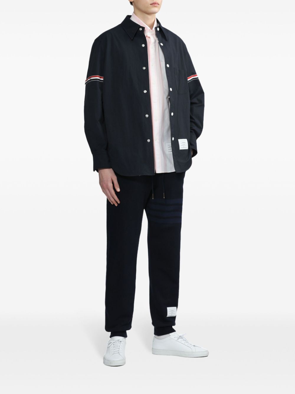 Thom Browne 4-Bar loopback track pants - Blue