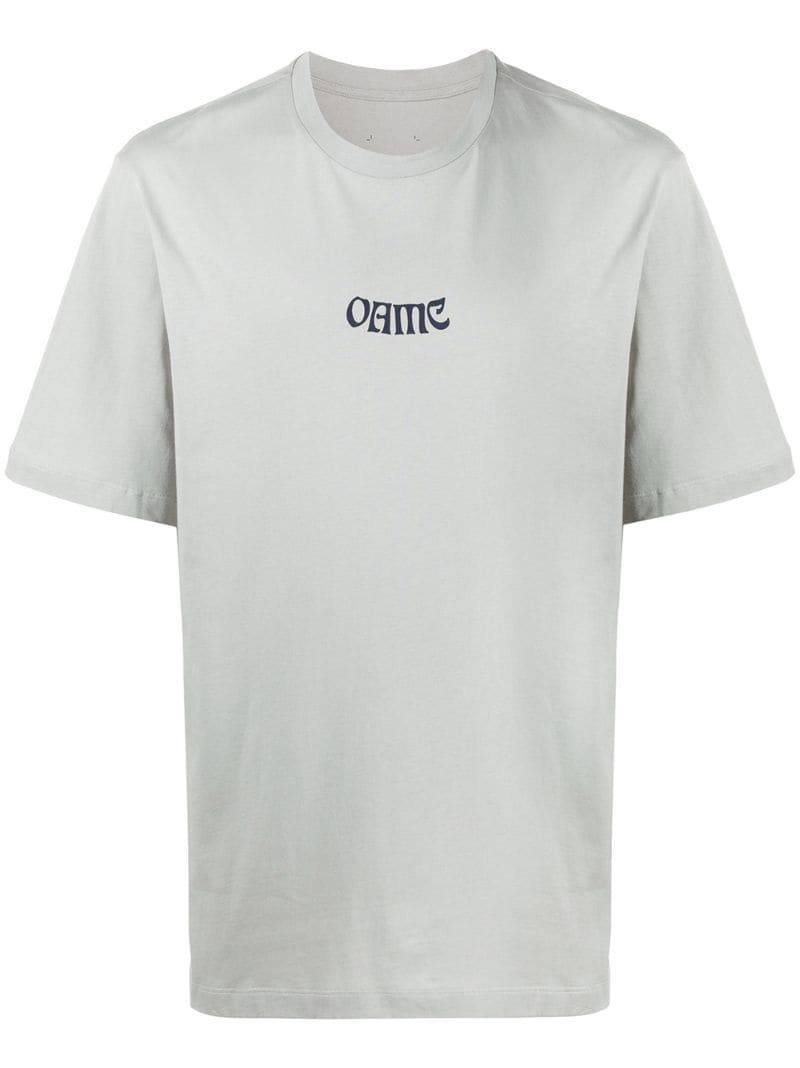 Shop Oamc Gala Logo T-shirt In Grey