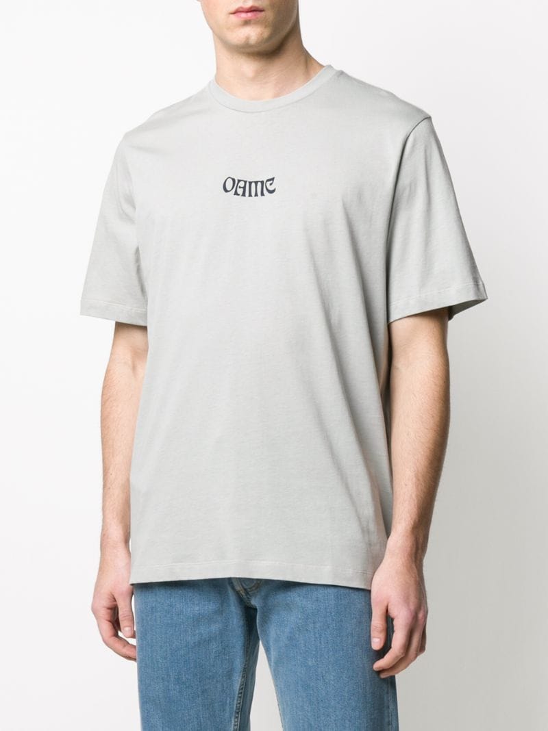 Shop Oamc Gala Logo T-shirt In Grey