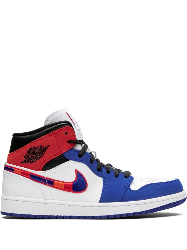 air jordan 1 mid se multicolor swoosh