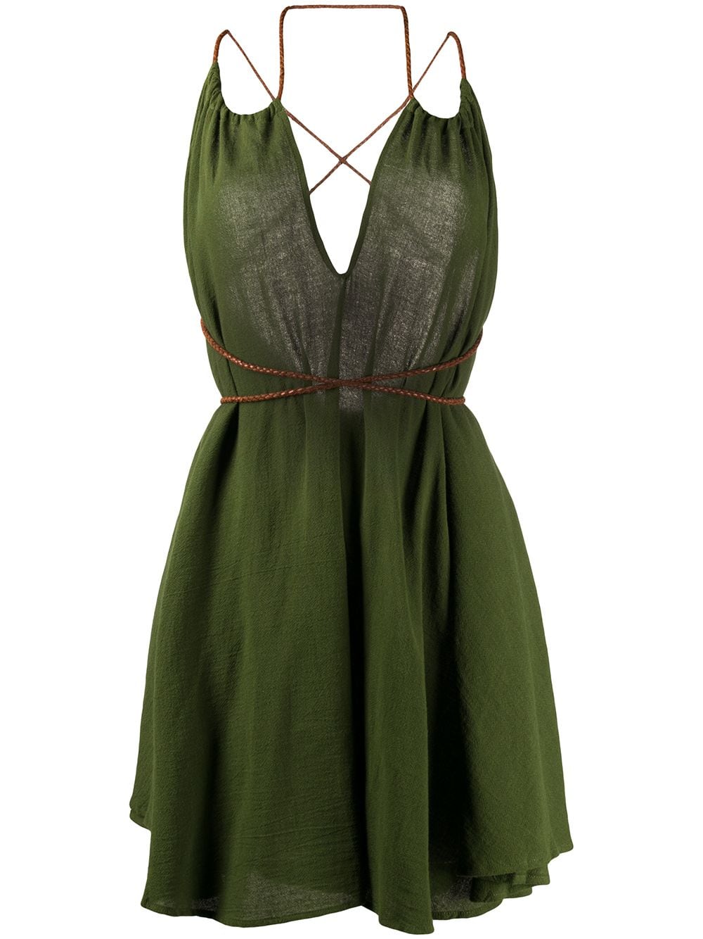 Caravana Mahahual V-neck Dress In Green