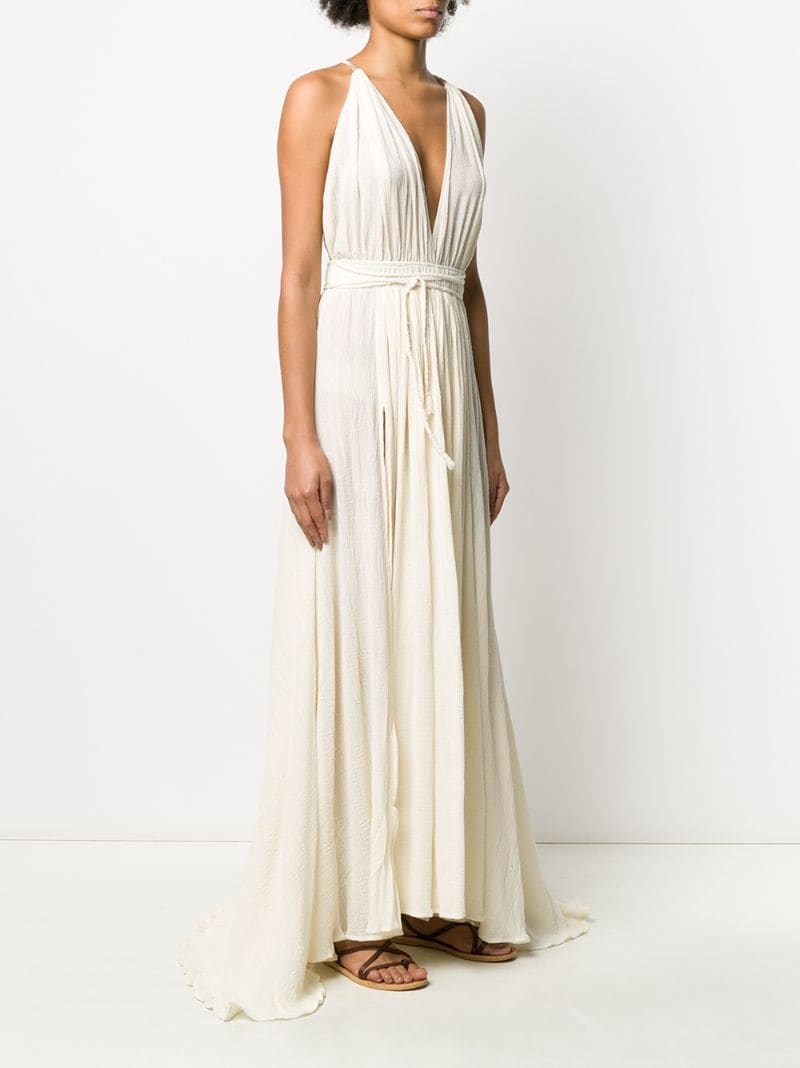 Shop Caravana Heragauze Long Dress In Neutrals