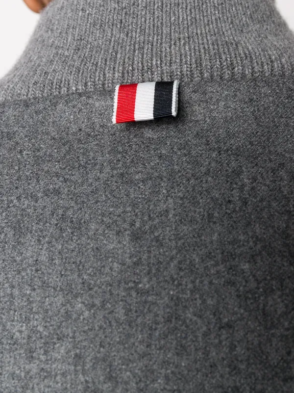 Thom Browne　4BAR ムートンジャケット Thom Browne 4BAR ムートンジャケット | ブルー | FARFETCH JP