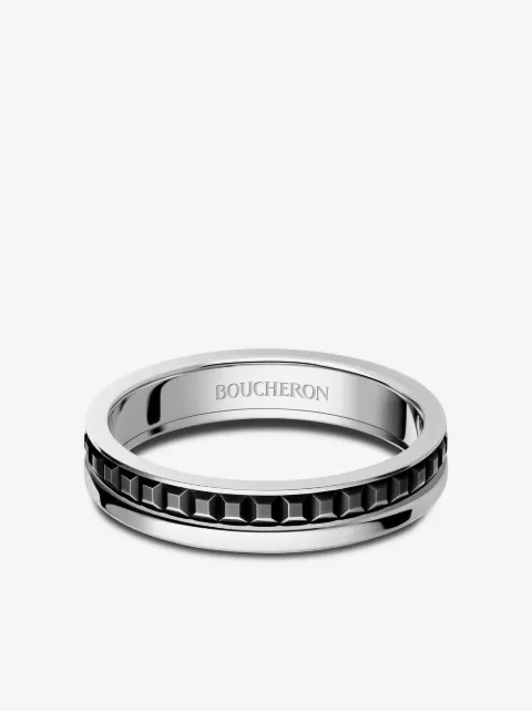 Boucheron 18kt white gold Quatre Black Edition PVD ring
