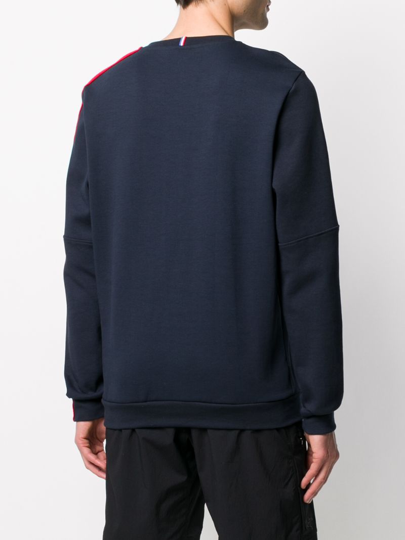 Shop Le Coq Sportif Embroidered Sweatshirt In Blue