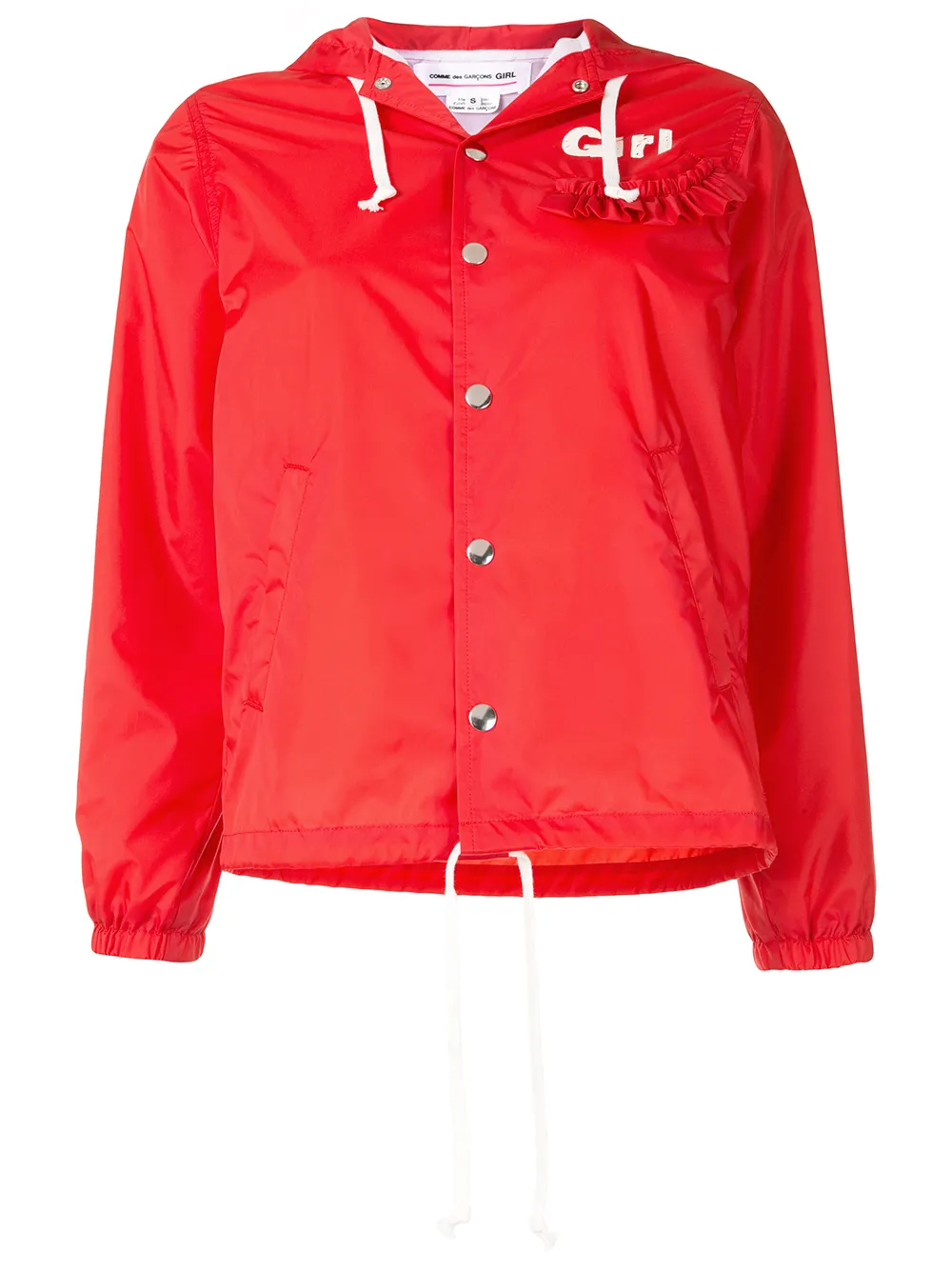 

Comme Des Garçons Girl chamarra con ribete de volantes - Rojo