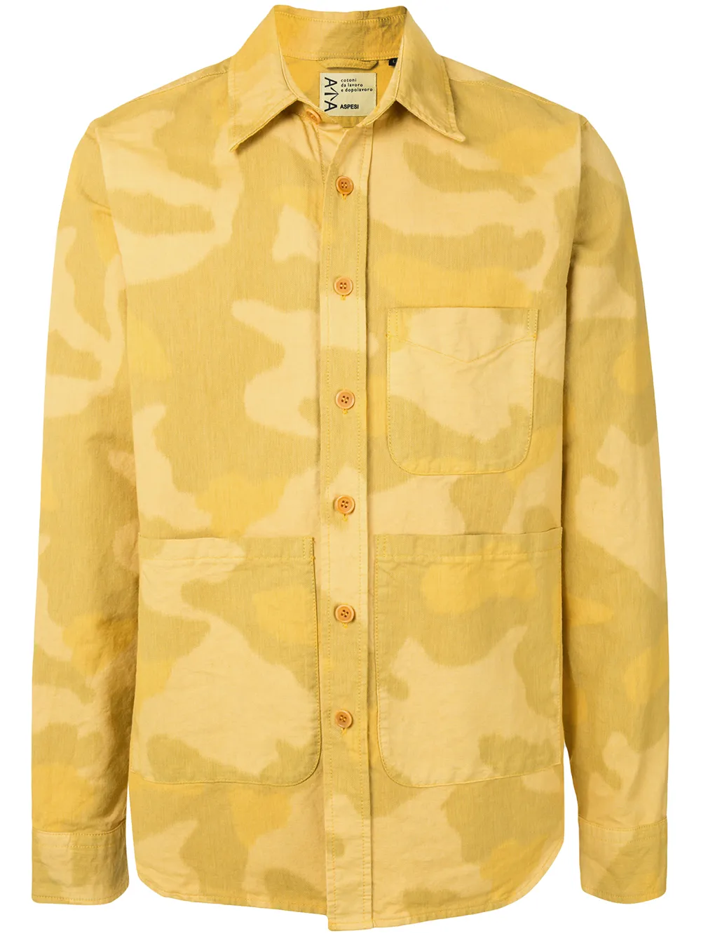 yellow button up jacket
