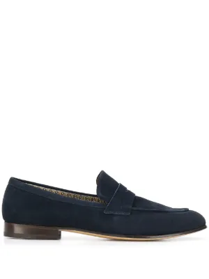 Fratelli Rossetti Navy Blue Leather Loafers Slip-On Style Blue Leather Brera Loafer|Fratelli Rossetti main image 4