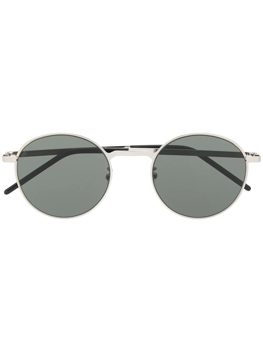 Saint Laurent Eyewear Zonnebril met rond piloten montuur Zilver