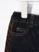 Fendi Kids شورت جينز بشعار الماركة