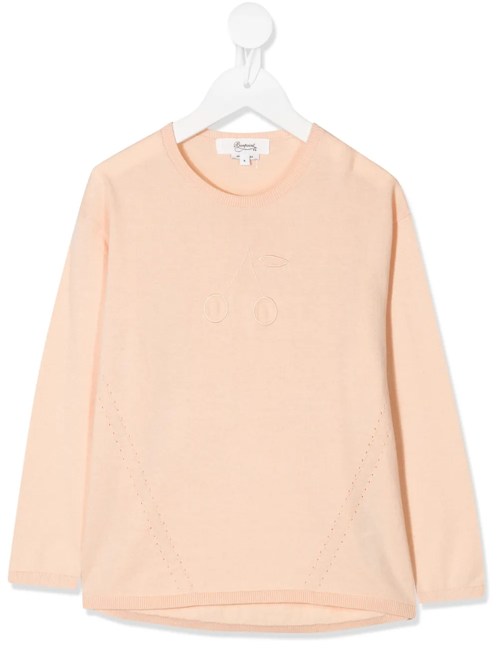 

Bonpoint logo embroidered long-sleeve top - Neutrals