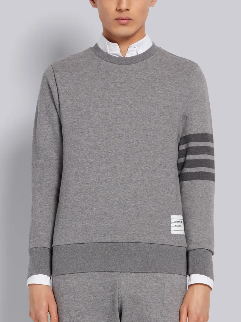 Medium Grey Cotton Loopback Relaxed Fit 
