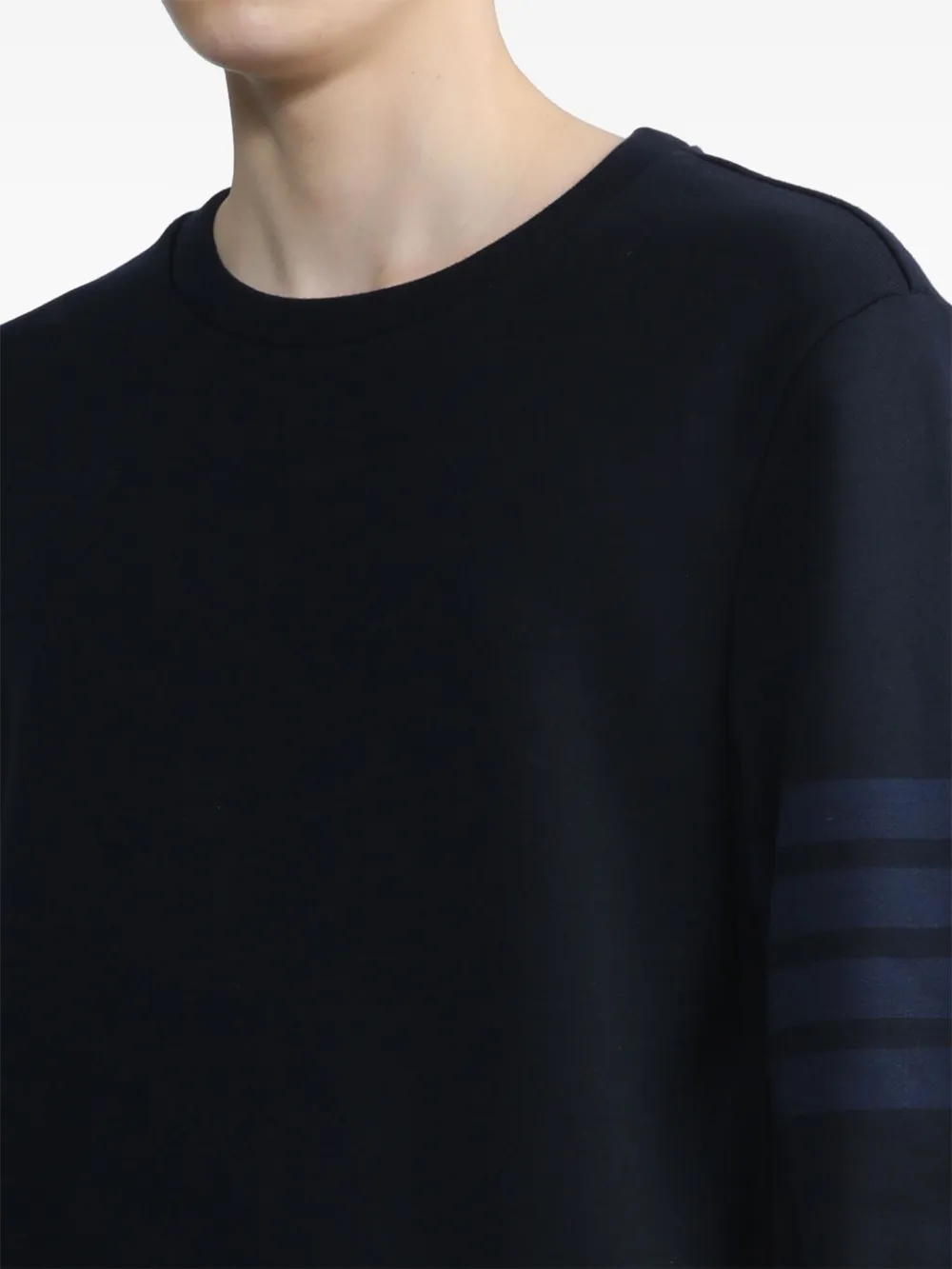 4-Bar stripe cotton sweatshirt