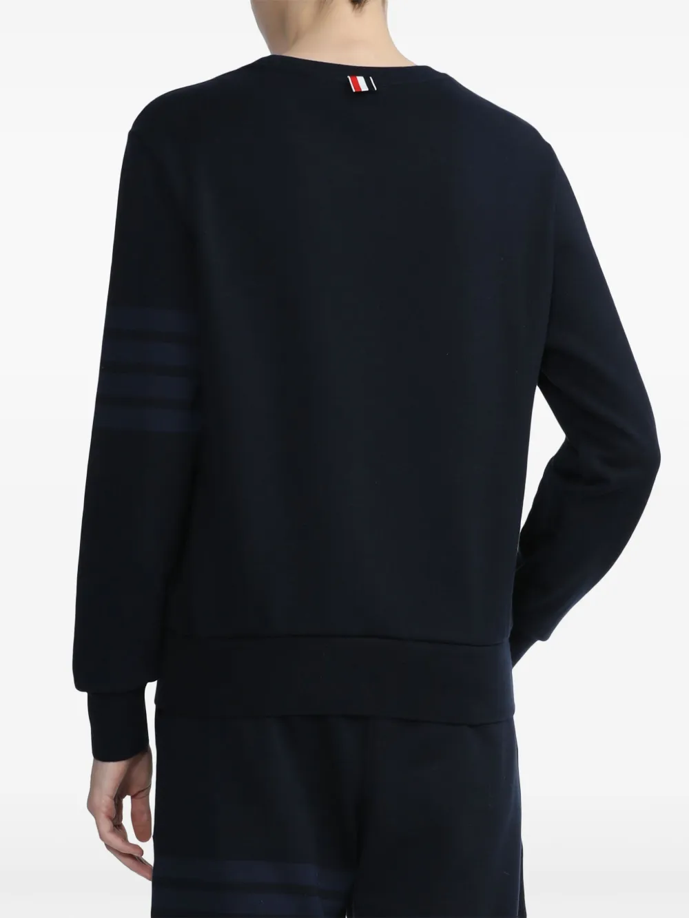 4-Bar stripe cotton sweatshirt