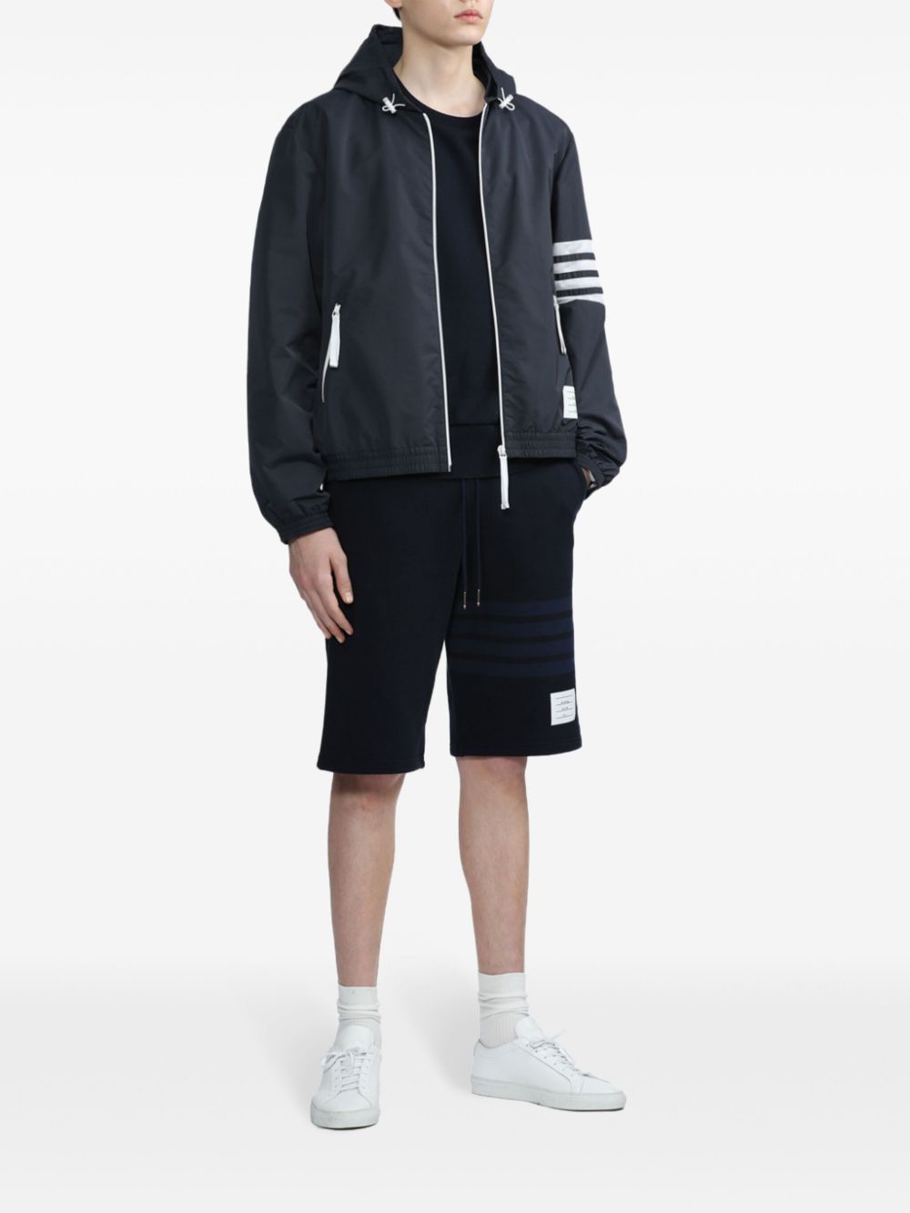 Thom Browne 4-Bar stripe cotton sweatshirt - Blue