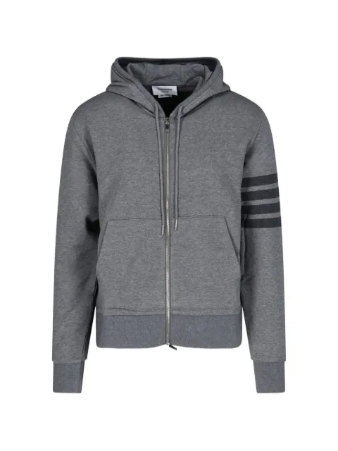 Thom Browne 4-Bar stripe zip-up hoodie