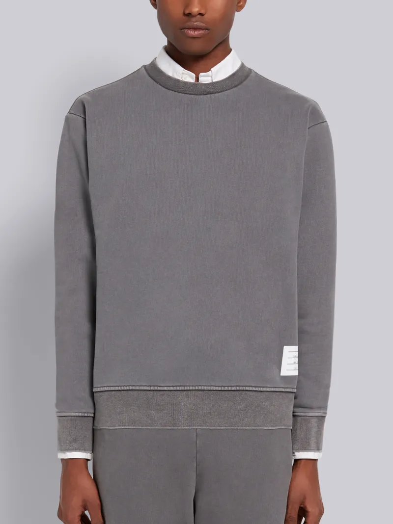 Garment dyed loopback sweatshirt Clearance