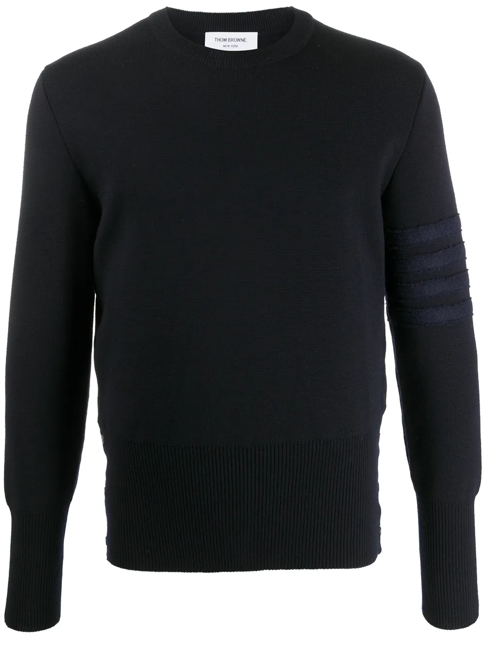 

Thom Browne 4-Bar crew-neck Shetland wool jumper - Blue