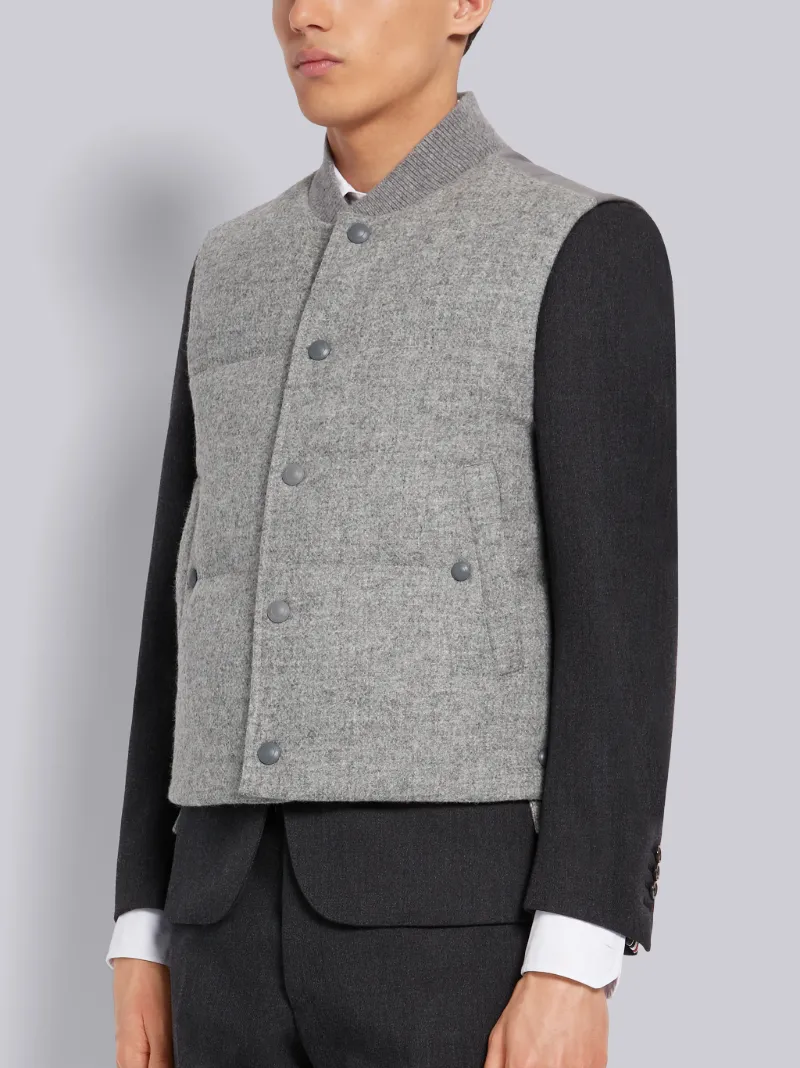 Light Grey Down Filled Shetland Wool 