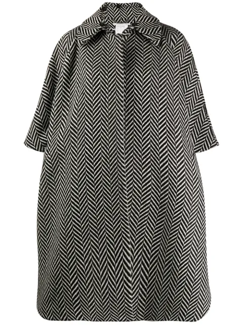 Stella McCartney herringbone pattern cape