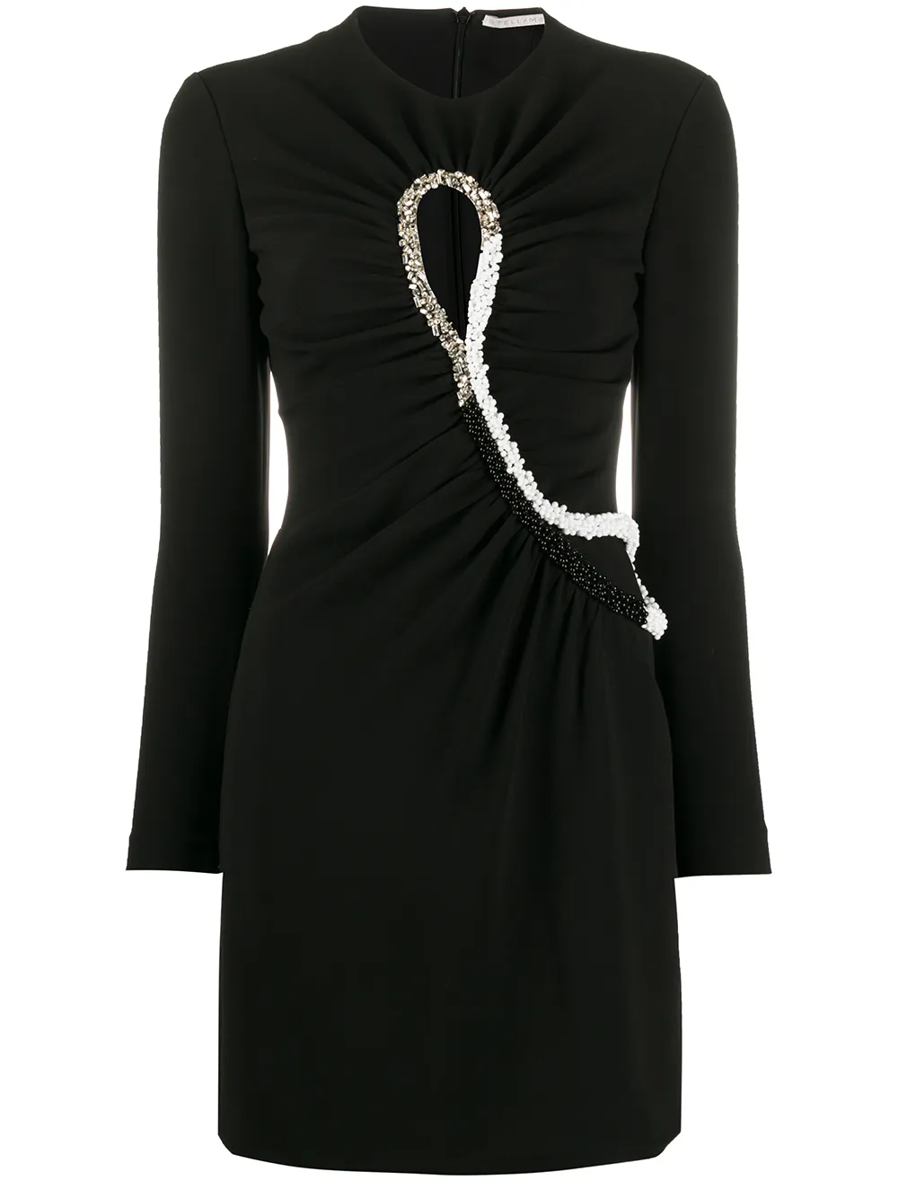 

Stella McCartney vestido con detalle de cuentas y cristales - Negro