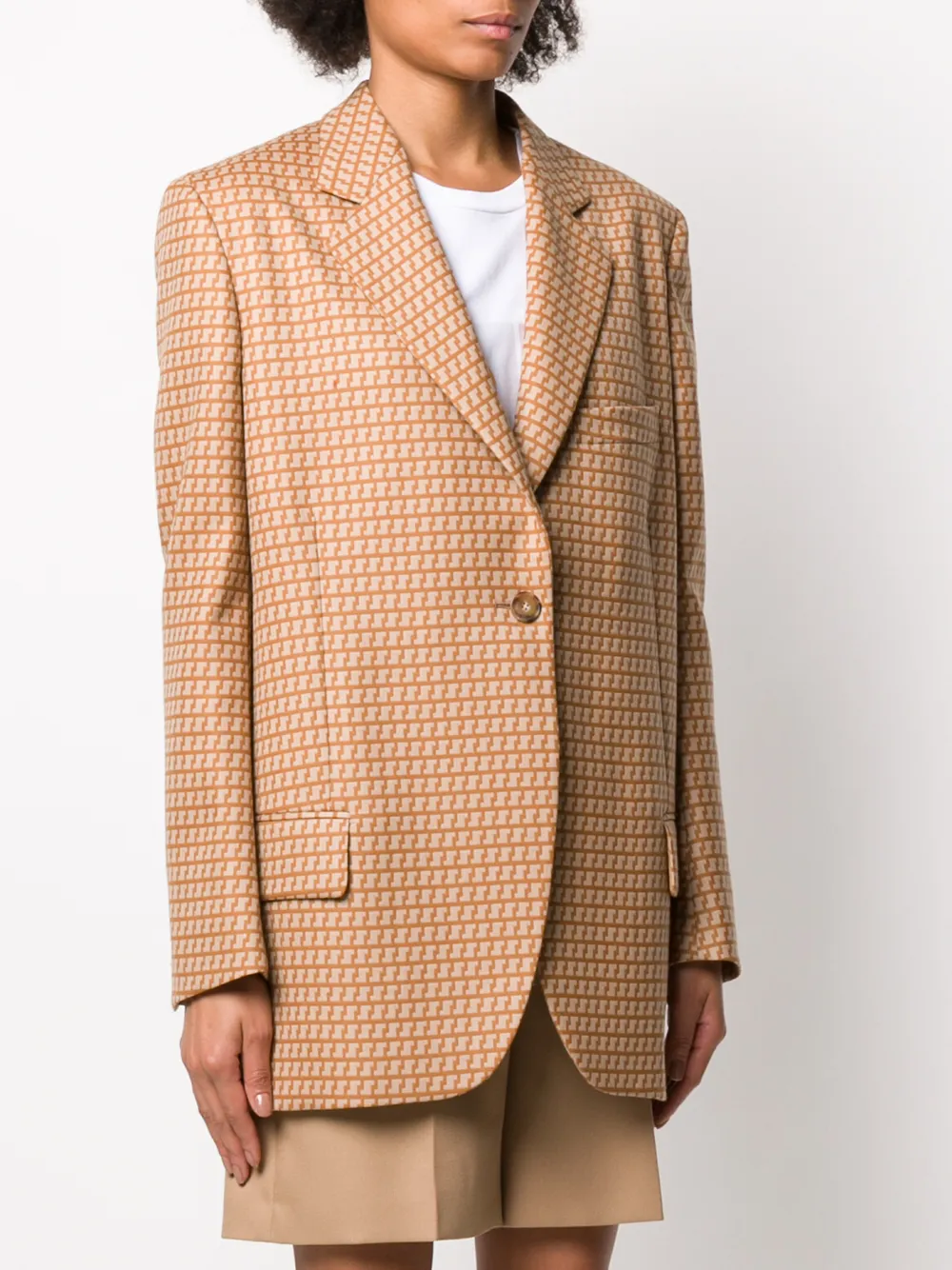 Stella Mccartney Abstract Pattern Single Breasted Blazer Farfetch