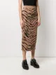 Stella McCartney zebra-print knitted skirt