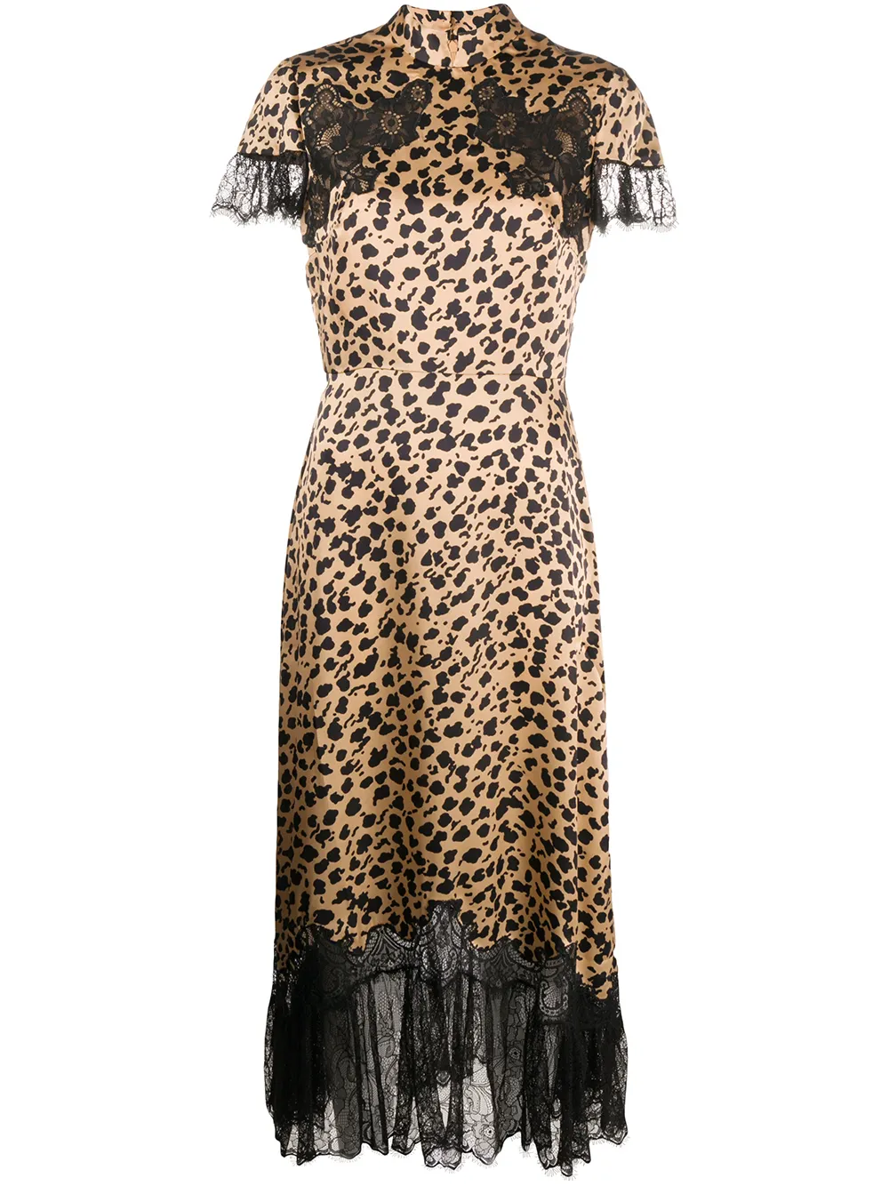 leopard print midi dress