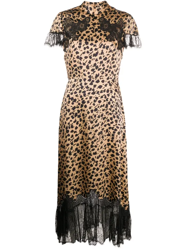 saloni leopard dress