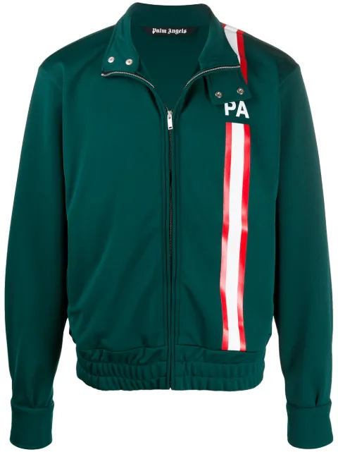 Palm Angels logo条纹细节运动夹克