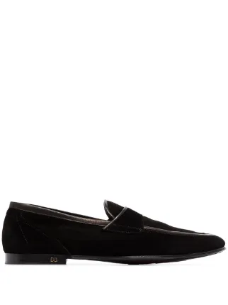 Dolce \u0026 Gabbana Nero Velvet Gold Crown Uomo Mocassini Scarpe | Balardi