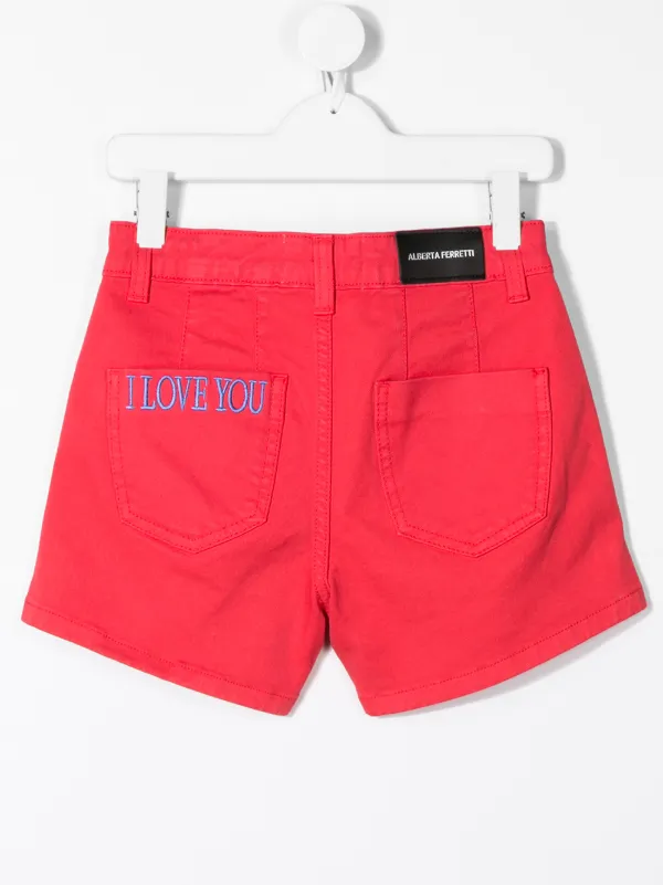Alberta Ferretti Kids I Love You デニムショーツ 通販 - FARFETCH Alberta Ferretti Kids I Love You デニムショーツ 通販 - FARFETCH
