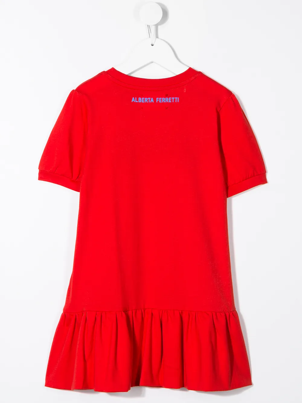 Alberta Ferretti I Love You Jersey Dress In Red