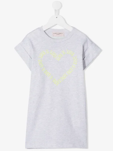 Alberta Ferretti Kids heart print T-shirt dress