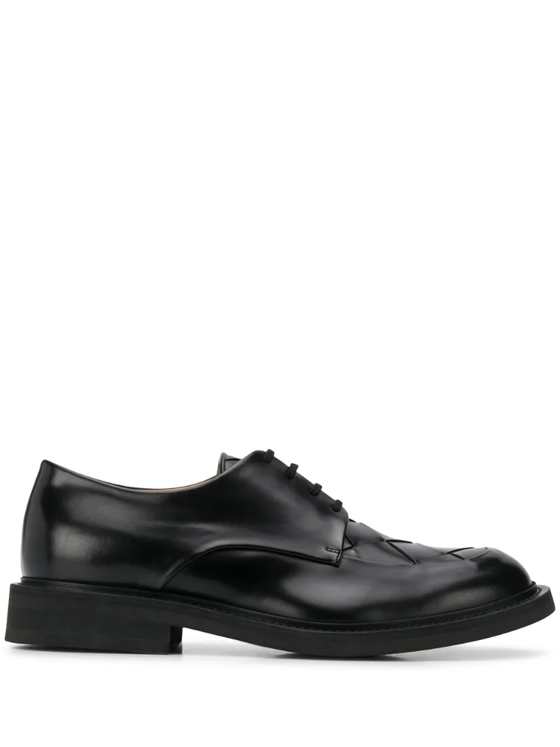 BOTTEGA VENETA INTRECCIATO WEAVE DERBY SHOES