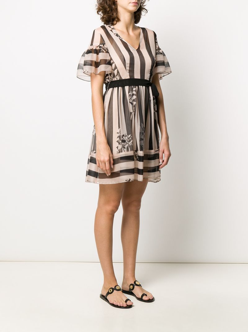 TWINSET FLORAL STRIPE DRESS 