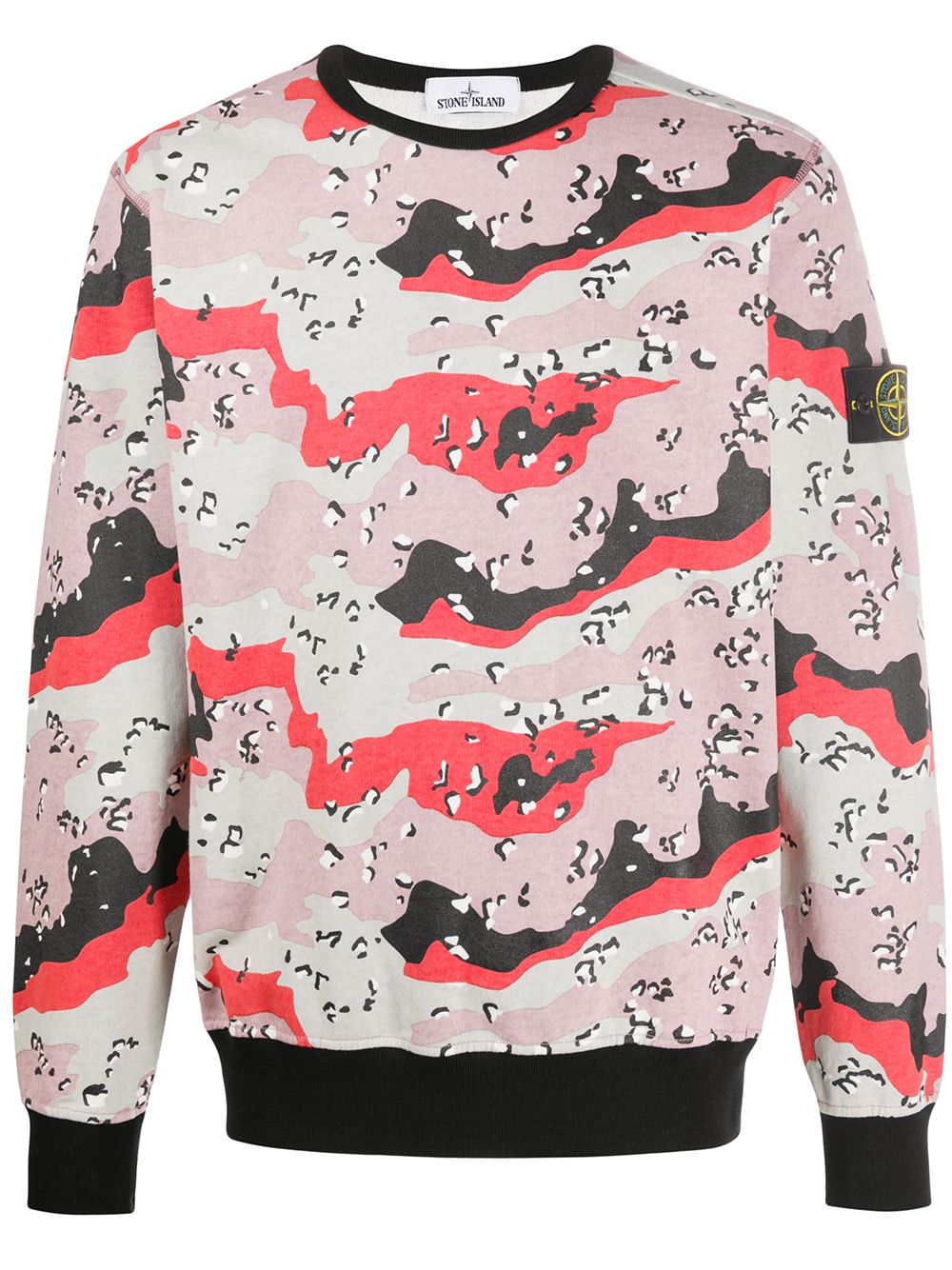 Stone Island Abstract Print Sweatshirt Farfetch