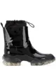 الصورة 1 من Moncler بوت ضد المطر بنعل شفاف ورباط