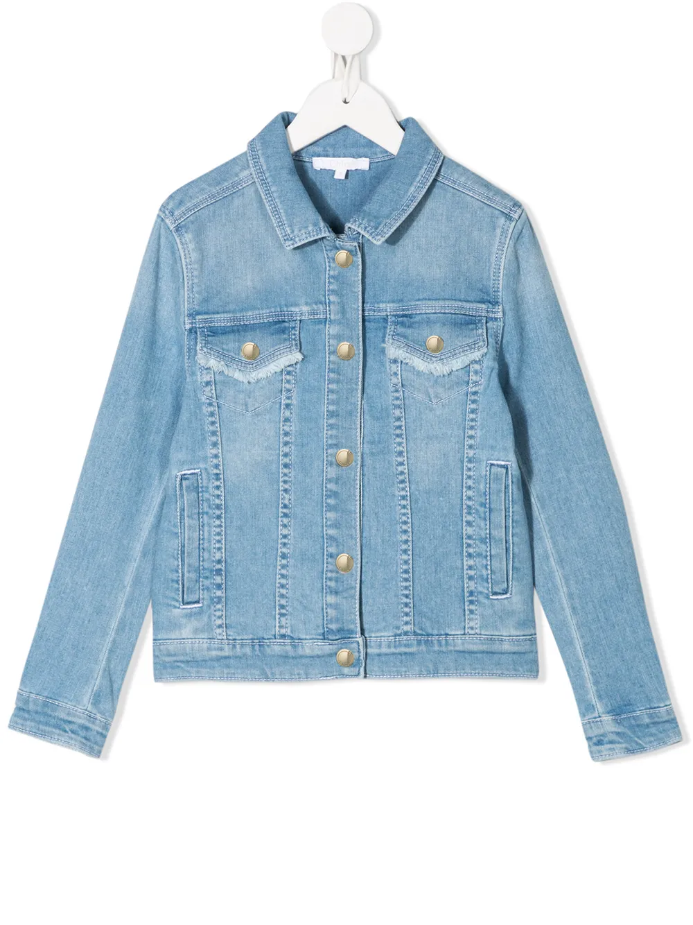 Chloé Kids джинсовая куртка с бахромой