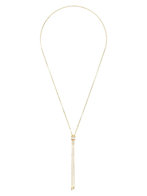 Boucheron 18kt yellow, white and red gold Quatre mini tie diamond and white ceramic necklace
