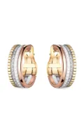 Boucheron 18kt yellow, rose and white gold Quatre White Edition diamond and white ceramic hoops
