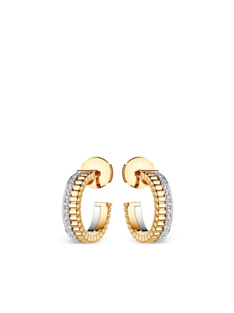 Boucheron 18kt yellow and white gold Quatre Radiant hoop earrings