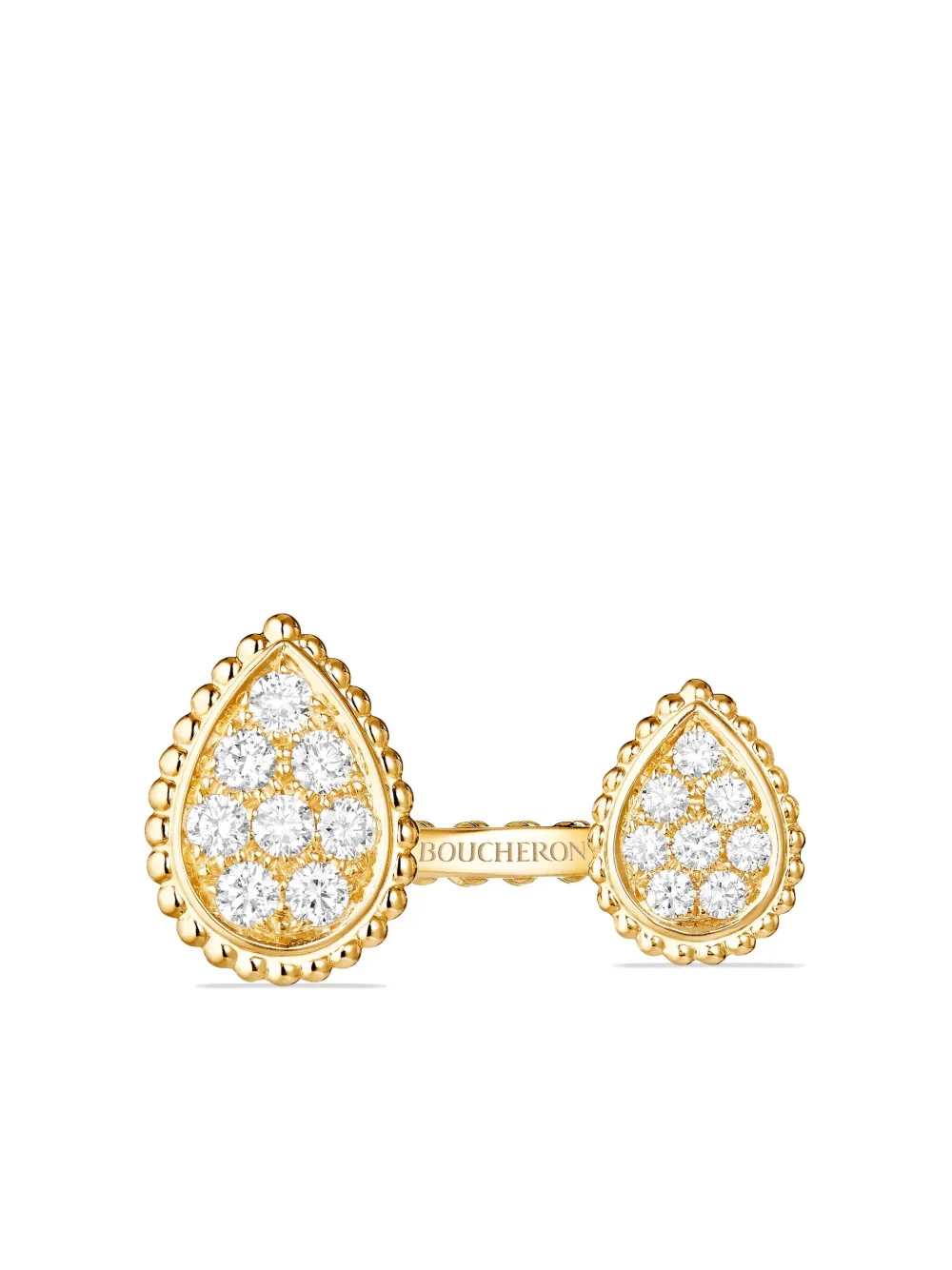 18kt yellow gold Serpent Bohème diamond ring