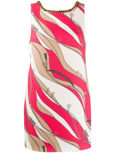 Elisabetta Franchi Abito Con Bordo a Catena - Farfetch
