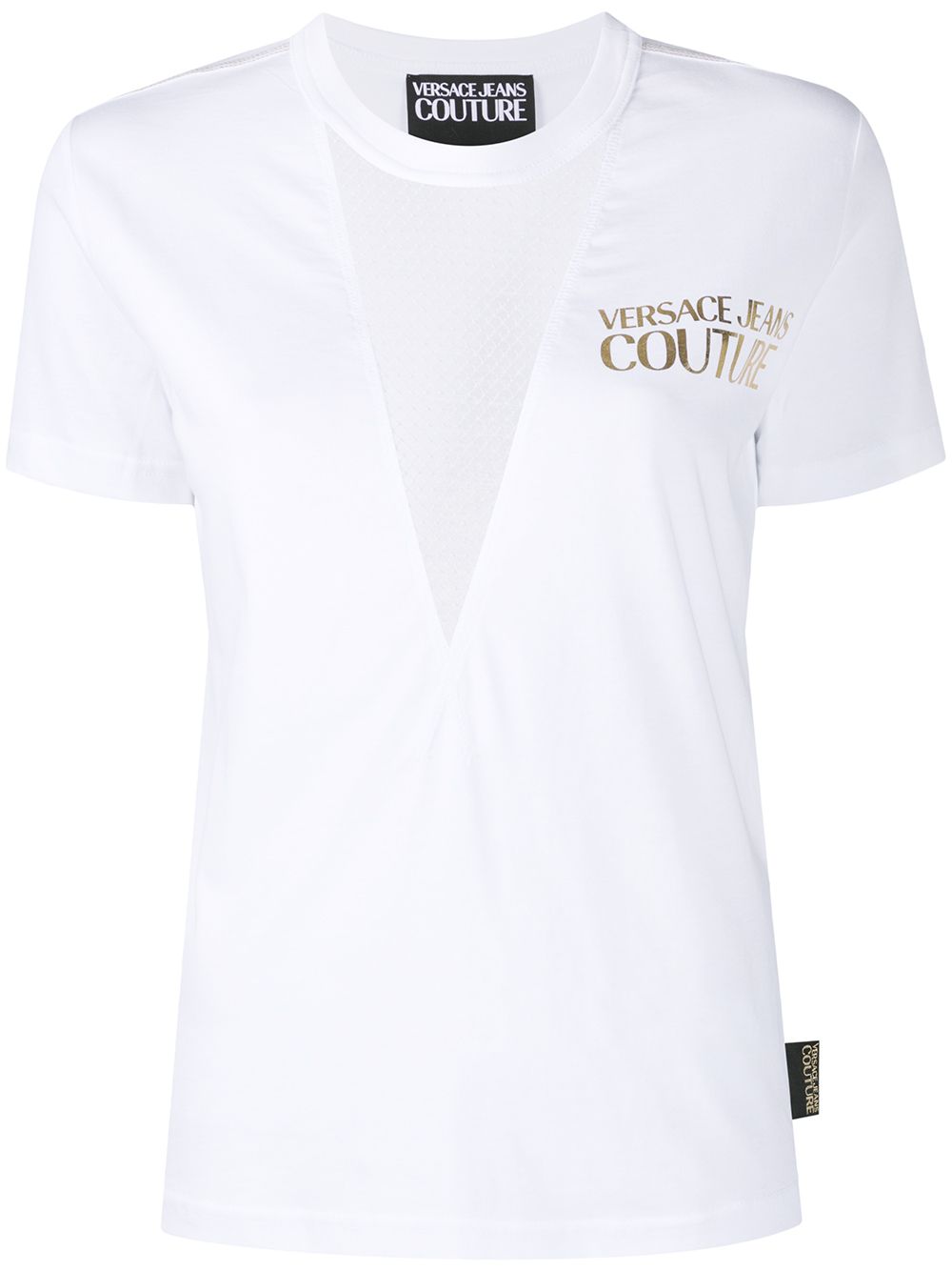 Versace Jeans Couture Sheer Panel T-shirt In White