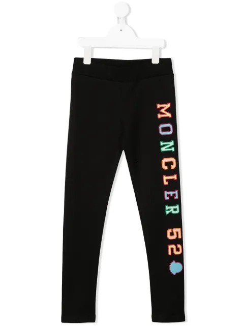 Moncler Enfant embroidered logo leggings